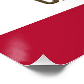 Poster Drapeau d'État de la République de Californie (Coin)