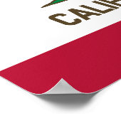 Poster Drapeau d'État de la République de Californie (Coin)