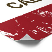 Poster Drapeau d'État de la République de Californie (Coin)