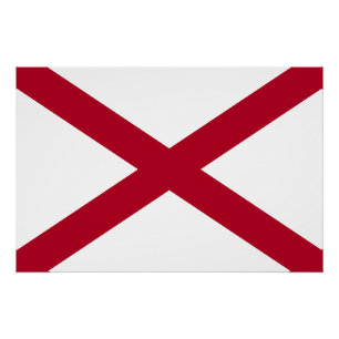 Poster Drapeau d'État de l'Alabama