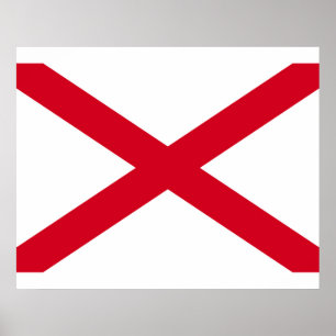 Poster Drapeau d'État de l'Alabama