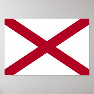 Poster Drapeau d'État de l'Alabama
