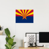 Poster Drapeau d'État de l'Arizona (Bureau à domicile)