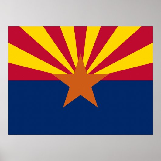 Poster Drapeau d'État de l'Arizona (Devant)