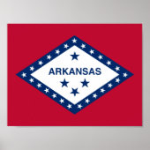 Poster Drapeau d'État de l'Arkansas (Devant)