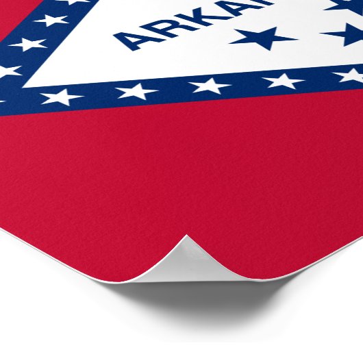 Poster Drapeau d'État de l'Arkansas (Coin)