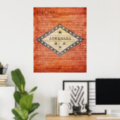 Poster Drapeau d'État de l'Arkansas (Bureau à domicile)