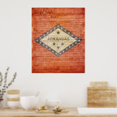 Poster Drapeau d'État de l'Arkansas (Cuisine)