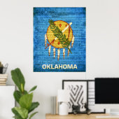 Poster Drapeau d'État de l'Oklahoma (Bureau à domicile)