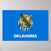 Poster Drapeau d'État de l'Oklahoma, États-Unis (Devant)