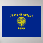 Poster Drapeau d'État de l'Oregon (Devant)