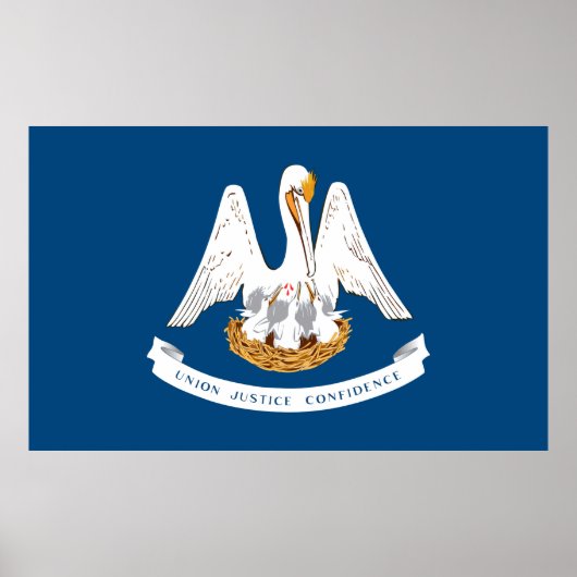 Poster Drapeau d'État de Louisiane (Devant)