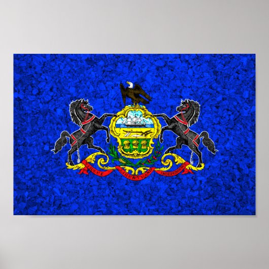 Poster Drapeau d'État de Pennsylvanie (Devant)