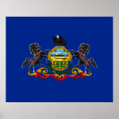 Poster Drapeau d'État de Pennsylvanie (Devant)