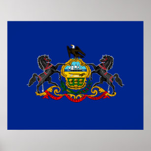 Poster Drapeau d'État de Pennsylvanie