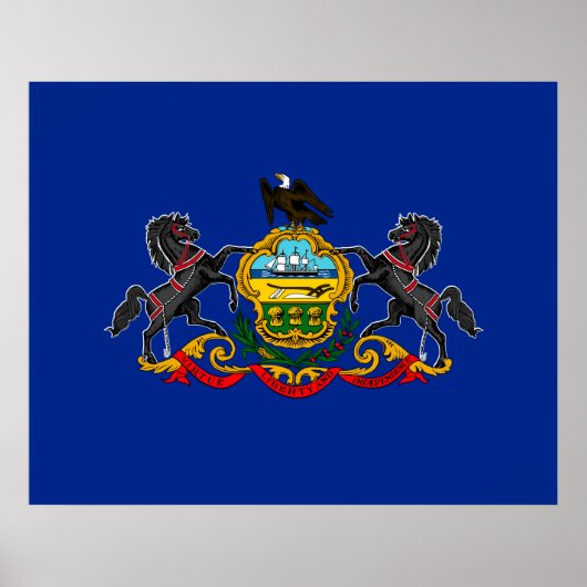 Poster Drapeau d'État de Pennsylvanie (Devant)