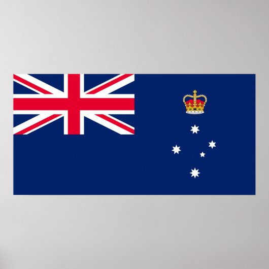 Poster Drapeau d'État de Victoria (Australie) (Devant)