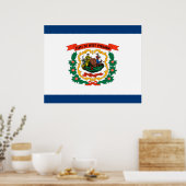 Poster Drapeau d'État de Virginie-Occidentale (Cuisine)