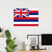 Poster Drapeau d'État d'Hawaï (Bureau à domicile)