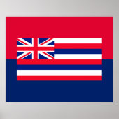 Poster Drapeau d'État d'Hawaii (Devant)