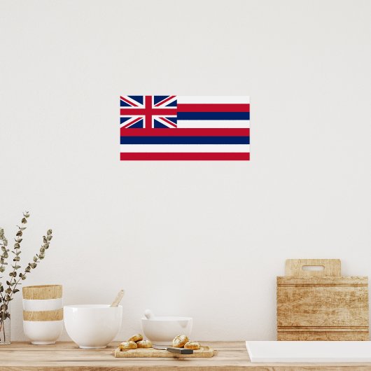 Poster Drapeau d'État d'Hawaii (Cuisine)