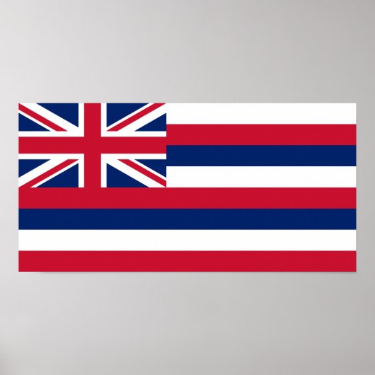Poster Drapeau d'État d'Hawaii (Devant)