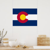 Poster Drapeau d'Etat du Colorado (Cuisine)