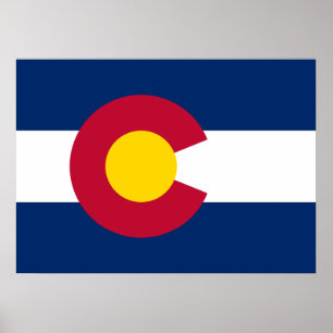 Poster Drapeau d'Etat du Colorado
