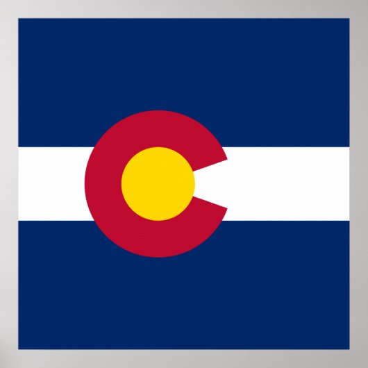 Poster Drapeau d'Etat du Colorado (Devant)