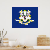 Poster Drapeau d'État du Connecticut (Cuisine)