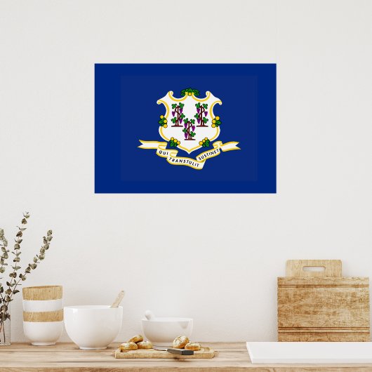 Poster Drapeau d'État du Connecticut (Cuisine)
