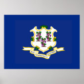 Poster Drapeau d'État du Connecticut (Devant)