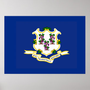 Poster Drapeau d'État du Connecticut