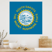 Poster Drapeau d'État du Dakota du Sud (Cuisine)