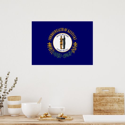 Poster Drapeau d'État du Kentucky (Cuisine)