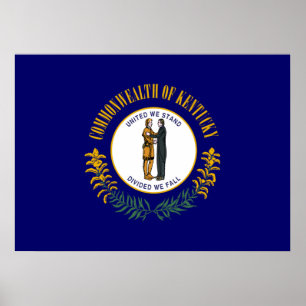 Poster Drapeau d'état du Kentucky