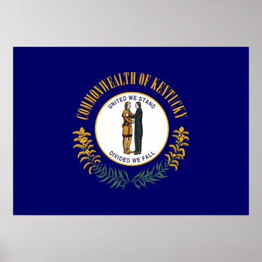 Poster Drapeau d'État du Kentucky (Devant)