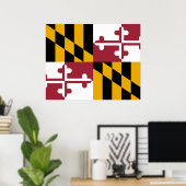 Poster Drapeau d'État du Maryland (Bureau à domicile)
