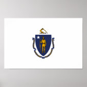 Poster Drapeau d'État du Massachusetts (Devant)