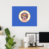 Poster Drapeau d'État du Minnesota (Bureau à domicile)