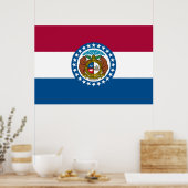 Poster Drapeau d'État du Missouri (Cuisine)