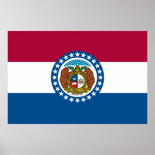 Poster Drapeau d'État du Missouri (Devant)
