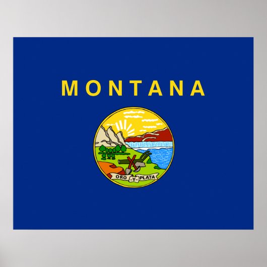Poster Drapeau d'État du Montana (Devant)