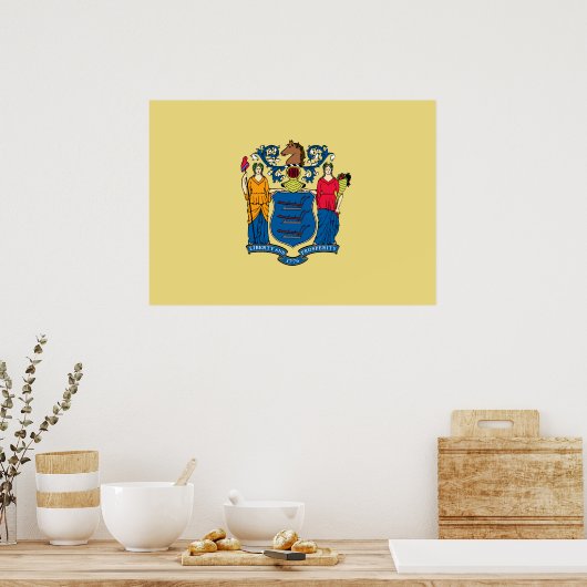 Poster Drapeau d'État du New Jersey (Cuisine)