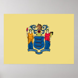 Poster Drapeau d'État du New Jersey