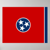 Poster Drapeau d'État du Tennessee (Devant)
