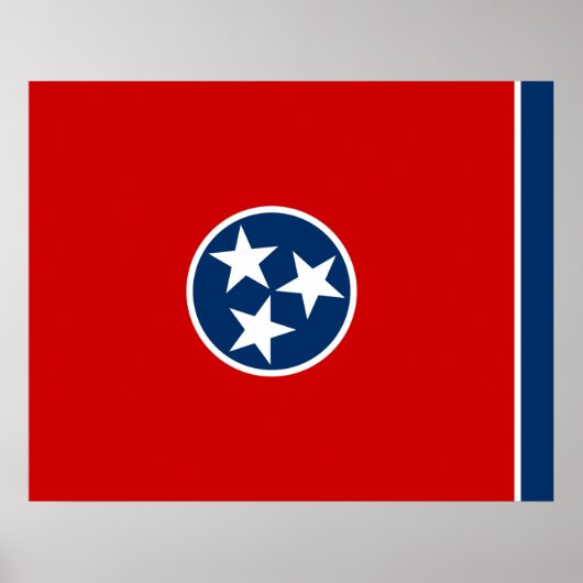 Poster Drapeau d'État du Tennessee (Devant)