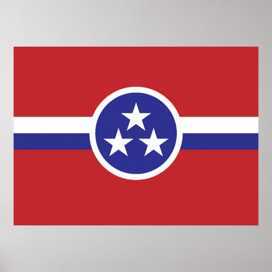Poster Drapeau d'état du Tennessee (Devant)