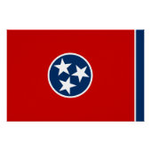 Poster Drapeau d'état du Tennessee (Devant)