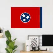 Poster Drapeau d'état du Tennessee (Bureau à domicile)